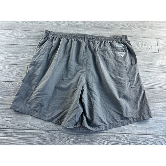 Columbia PFG Fishing Swim Trunks Gray Omni-Shade Nylon W/Pockets Men XXL - Picture 3 of 9